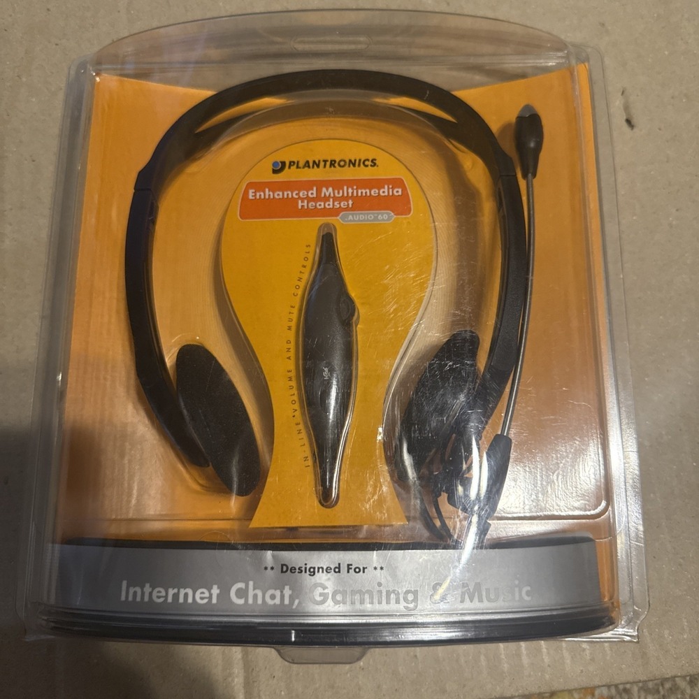 New Plantronics Enhanced Multimedia Headset Audio‎ 60 Chat Gaming And Music